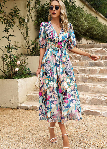 Elegant Kvindekjole I Åndbart Stof - Luftigt Design Til Sommer Og Formelle Lejligheder-5