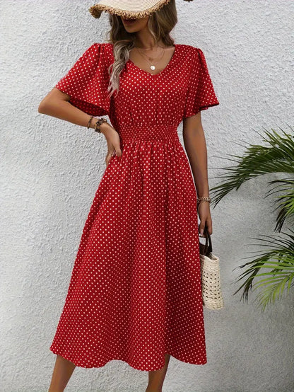 Variant image for Feminin Sommerkjole Med Samlet Talje I Let Åndbart Stof - Perfekt Til Varme Dage-21