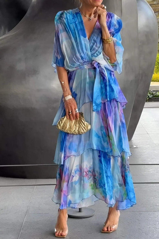 Elegant Maxi Kjole Til Kvinder, Perfekt Til Alle Lejligheder - Maxikjole Med Lange Ærmer-1
