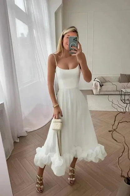 Variant image for Elegant Maxi Kjole Med Ruffles, Ærmeløs A-Line Kjole Til Kvinder-25